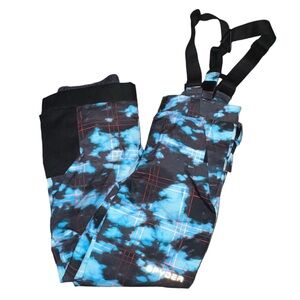 Spyder Propulsion Insulated Ski Pants with a blue and black clouds Kids Size 14